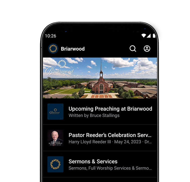 Briarwood app on a phone